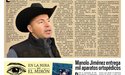 Portada RCG Media [15 de octubre de 2025] Oportunismo e incongruencia del diputado Antonio Flores; Manolo Jiménez entrega mil aparatos ortopédicos y más…