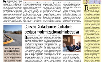 Portada RCG Media [25 de octubre de 2025] Trabajan por impulsar la economía estatal con pedidos de Carbón; Consejo Ciudadano de Contraloría destaca modernización administrativa y más…