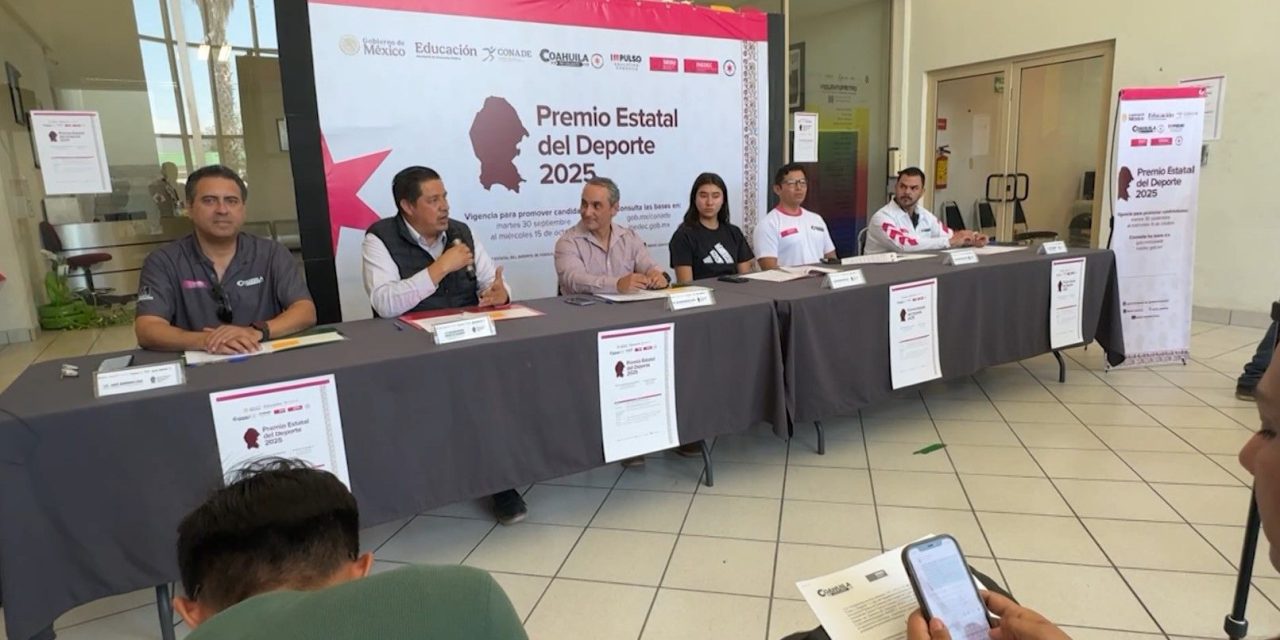 Abren convocatoria para el Premio Estatal del Deporte en su edición 2025