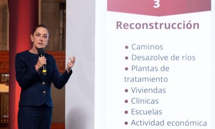 Sheinbaum presenta plan de cuatro ejes para desastres naturales