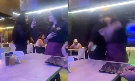 Celosa nivel…  mujer pelea en restaurante con mesera por mensaje a su novio