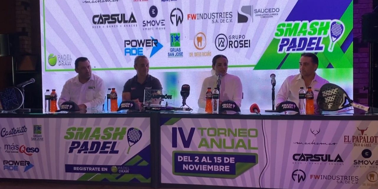 Invitan a la cuarta edición del Smash Pádel