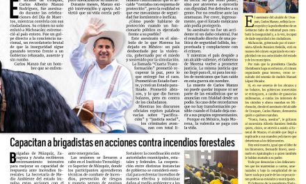 Portada RCG Carbonífera [3 de noviembre de 2025] Inseguridad del país cobra la vida de un héroe en Uruapan; capacitan a brigadistas en acciones contra incendios forestales y más…