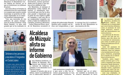 Portada RCG Carbonífera [20 de noviembre de 2025] Manolo Jiménez resalta las obras entregadas en todo Coahuila; alcaldesa de Múzquiz alista su informe y más noticias…
