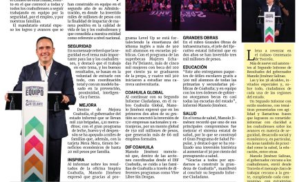 Portada RCG Carbonífera [27 de noviembre de 2025] Estamos construyendo un mejor Coahuila: Manolo Jiménez; FGE mantiene acciones para prevenir la violencia contra las mujeres y más…