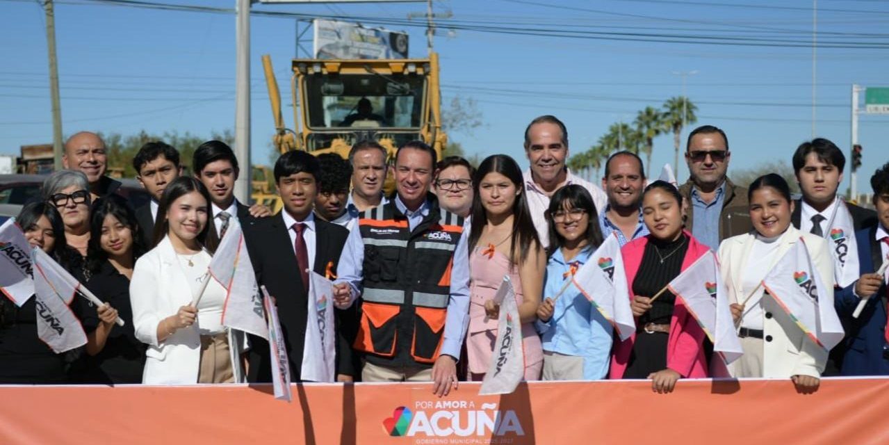 Inicia alcalde obra vial por 5 mdp en Acuña