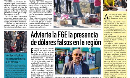 Portada RCG Fronteriza [18 de noviembre de 2025] Inspira Coahuila llega a todas las comunidades del estado; advierte la FGJE la presencia de dólares falsos y más noticias…