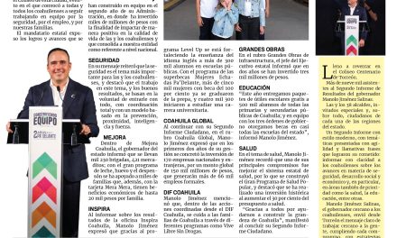 Portada RCG Fronteriza [27 de noviembre de 2025] Estamos construyendo un mejor Coahuila: Manolo Jiménez; rinde protesta Cabildo Juvenil 2025 y más…