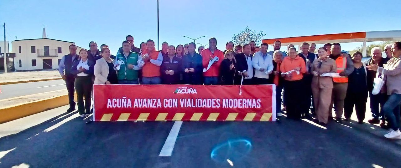 Entregan obra vial por 11.9 millones de pesos en Acuña