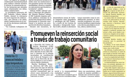 Portada RCG Lagunera [9 de noviembre de 2025] DIF Coahuila y PJ fortalecen la protección de las infancias; Se prepara Unidad Laguna para el Encuentro de Investigación UAdeC y más…