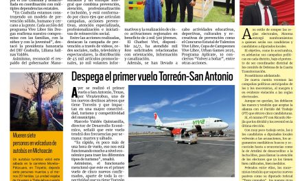 Portada RCG Fronteriza [23 de noviembre de 2025] Programa Vive Sin Drogas llega a todas las regiones; Crecen estímulos para cuerpos de seguridad y auxilio en Acuña y más…