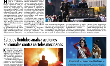Portada RCG Nacional e Intencional [21 de noviembre de 2025] El que convoca a la violencia se equivoca: Sheinbaum; EE. UU. analiza acciones adicionales contra cárteles mexicanos y más noticias…