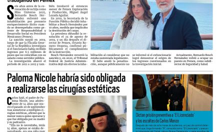 Portada RCG Nacional e Internacional [23 de noviembre de 2025] Investigaron a padre de Miss Universo 2025 por presunto enriquecimiento; Paloma Nicole habría sido obligada a realizarse las cirugías estéticas y más…