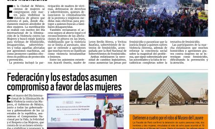 Portada RCG Nacional e Internacional [26 de noviembre de 2025] Mujeres mexicanas señalan que ‘no llegaron todas’; federación y estados asumen compromiso a favor de las mujeres y más…