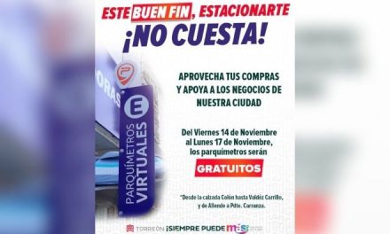 Buen Fin para los parquímetros en el Centro de Torreón