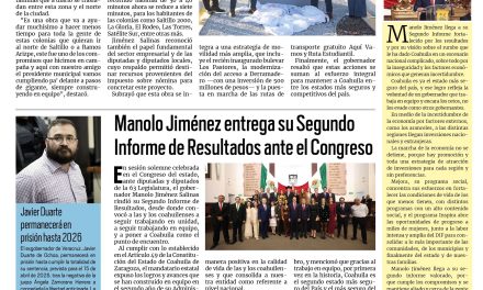 Portada RCG Media [25 de noviembre de 2025] Gobernador inaugura prolongación del bulevar Nazario Ortiz Garza; Manolo Jiménez entrega su Segundo Informe de Resultados ante el Congreso y más…