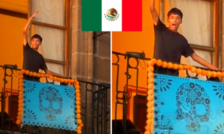 Joven en balcón de Morelia enciende protesta con grito de ¡Viva Carlos Manzo!