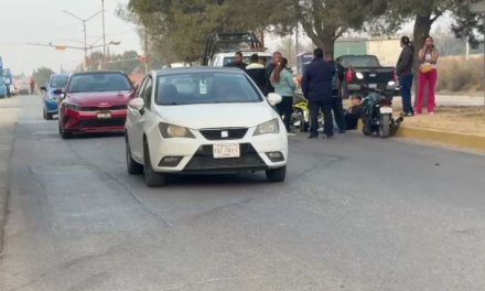 Motociclista resulta arrollado  tras ser impactado por alcance en la Antonio Narro
