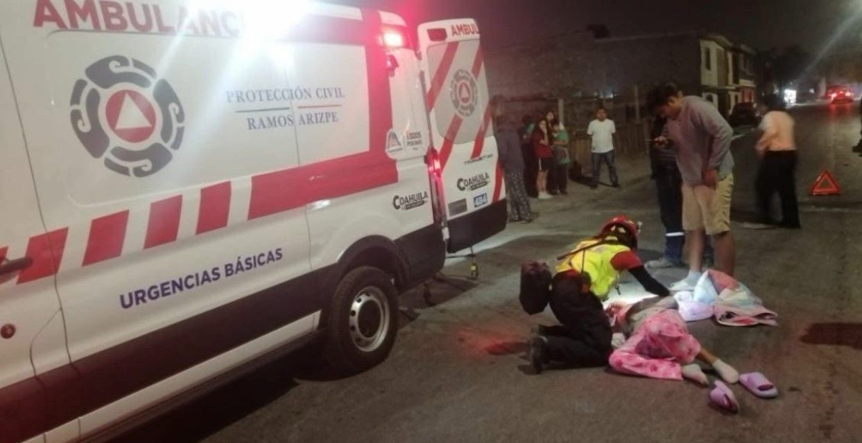 Mujer embarazada resulta lesionada tras choque en Ramos Arizpe