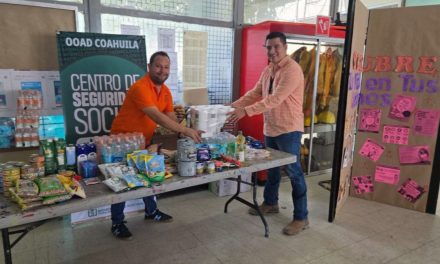 Recauda IMSS Coahuila 8 toneladas de víveres para damnificados por lluvias
