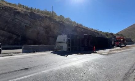 Volcadura y pérdida de carga  paralizan la carretera 57 en el tramo Los Chorros