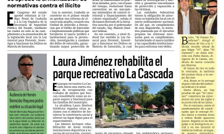 Portada RCG Carbonífera [23 de diciembre de 2025] Va Coahuila contra el delito de la extorsión; Laura Jiménez rehabilita el parque recreativo La Cascada y más…