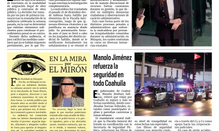 Portada RCG Carbonífera [24 de diciembre de 2025] Tania Flores enfrentará la ley por abuso de poder en Múzquiz; Manolo Jiménez refuerza la seguridad en todo Coahuila y más…