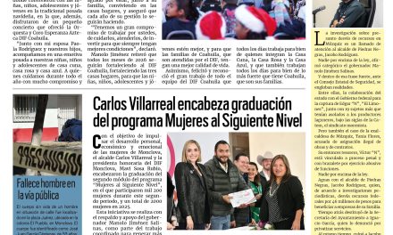Portada RCG Centro [18 de diciembre de 2025] Manolo Jiménez y DIF Coahuila organizan posadas para casas hogar; Carlos Villarreal encabeza graduación de Mujeres al Siguiente Nivel  y más