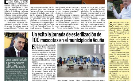 Portada RCG Lagunera [4 de diciembre de 2025] Coahuila se alista para ampliación del Puente Internacional II; Román Cepeda entrega nuevas oficinas al Consejo Ciudadano de Seguridad y más