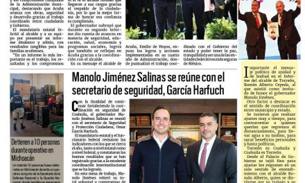 Portada RCG Fronteriza [6 de diciembre de 2025] Gobernador subraya resultados del Ayuntamiento de Acuña; Manolo Jiménez se reúne con Omar García Harfuch y más…