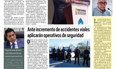 Portada RCG Fronteriza [9 de diciembre de 2025] Vamos a cerrar este 2025 con finanzas sanas: Manolo Jiménez; ante incremento de accidentes viales, aplicarán operativos de seguridad y más