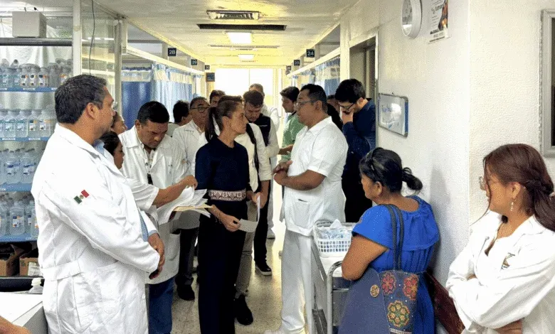 Claudia Sheinbaum visita a los lesionados por accidente ferroviario