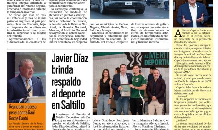 Portada RCG Media [19 de diciembre de 2025] Coahuila da la bienvenida a miles de paisanos con operativo especial ; Javier Díaz brinda respaldo al deporte en Saltillo y más