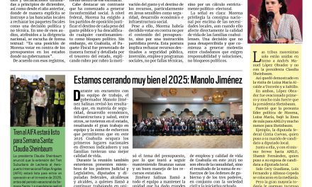 Portada RCG Media [22 de diciembre de 2025] Líder nacional de Morena ordena votar contra presupuesto de Coahuila; Estamos cerrando muy bien el 2025: Manolo Jiménez y más…