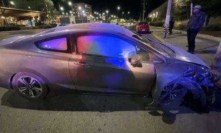 Conductor ebrio choca contra poste en Colosio y termina detenido