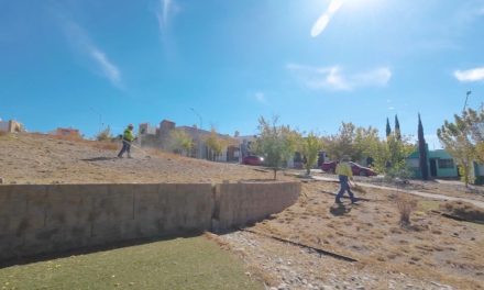 Fortalece Javier Díaz acciones de mantenimiento en plazas públicas del sur de Saltillo