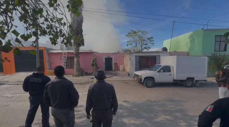 Saltillo: Se registra incendio en vivienda de la colonia Tierra y Libertad