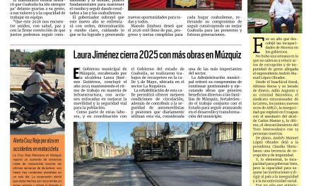 Portada RCG Carbonífera [1 de enero de 2026] Les deseo un gran 2026 a todos los coahuilenses: Manolo; Impulsan programa de Casas del Bienestar en Sabinas y más…