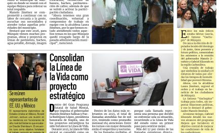 Portada RCG Carbonífera [19 de enero de 2026] Este 2026 viene lo mejor para Múzquiz: Manolo Jiménez; consolidan la Línea de la Vida como proyecto estratégico y más…