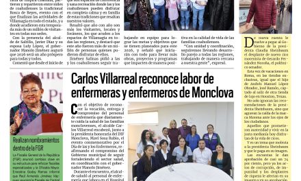 Portada RCG Centro [7 de enero de 2026] Manolo Jiménez augura un gran 2026 para Coahuila; Carlos Villarreal reconoce labor de enfermeras y enfermeros de Monclova y más…