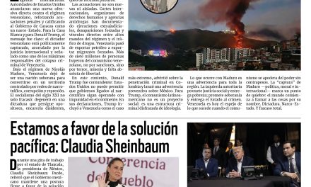 Portada RCG Nacional e Internacional [4 de enero de 2026] Trump captura al narcodictador venezolano Maduro; Estamos a favor de la solución pacífica: Sheinbaum y más…