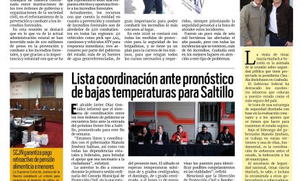 Portada RCG Media [9 de enero de 2026] Fortaleceremos el combate a los incendios forestales: Manolo; lista coordinación ante pronóstico de bajas temperaturas para Saltillo y más…