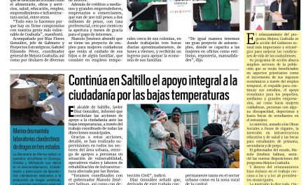 Portada RCG Media [13 de enero de 2026] Impulsaremos más programas con Mejora Coahuila: Manolo Jiménez; continúa en Saltillo el apoyo integral a la ciudadanía por las bajas temperaturas y más…