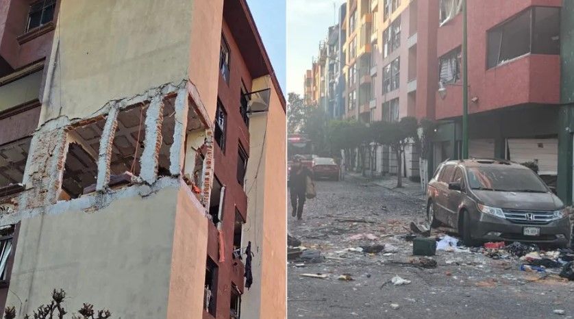 Explosión por acumulación de gas en Coyoacán deja siete edificios dañados y cinco heridos