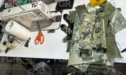 FGR desmantela fábrica clandestina de uniformes y equipo clonado de las Fuerzas Armadas en Veracruz