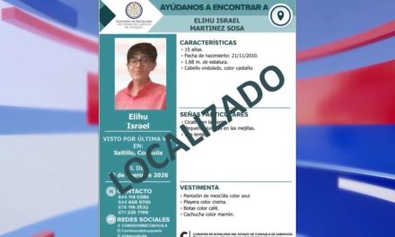 Finalmente encuentran a menor desaparecido en Saltillo