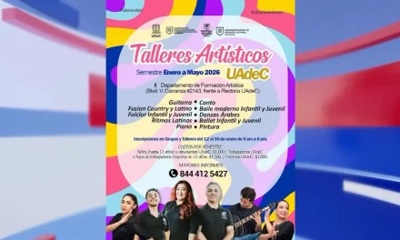 Invita UAdeC a inscribirse a Talleres De Formación Artística.