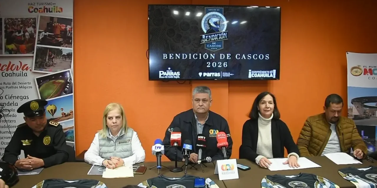 Invitan a motociclistas monclovenses a la bendición de cascos en Parras