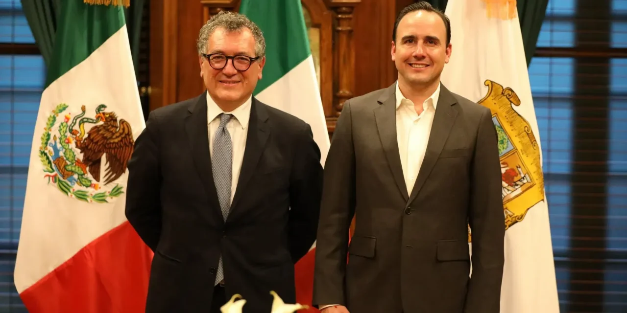 Fortalece Coahuila lazos con Italia; recibe Manolo Jiménez al embajador