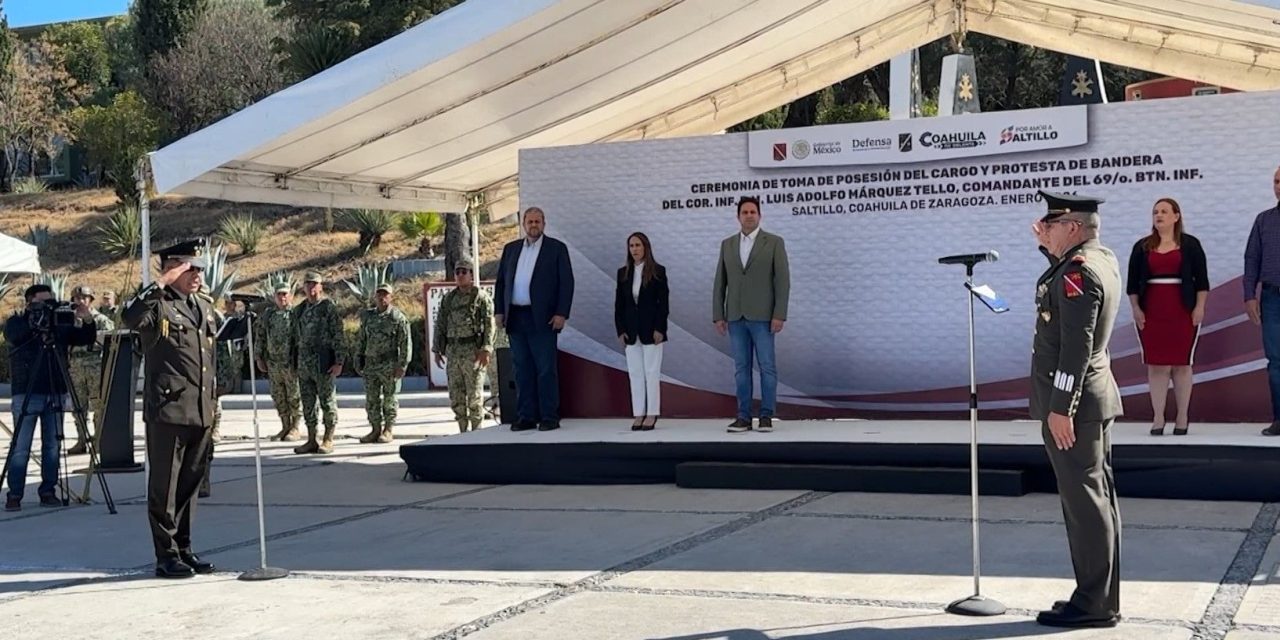 Toma protesta nuevo comandante del 69 Batallón de Infantería